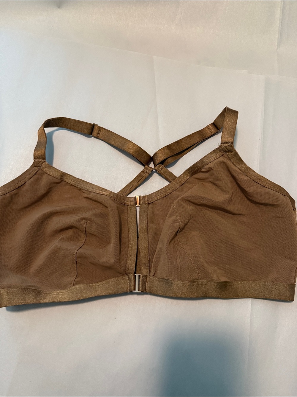 Auden Wireless Brown Bra with Strappy Back
